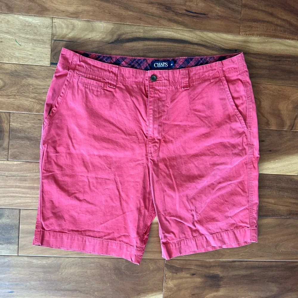 Chaps Nantucket Red Flat Front Shorts size 38